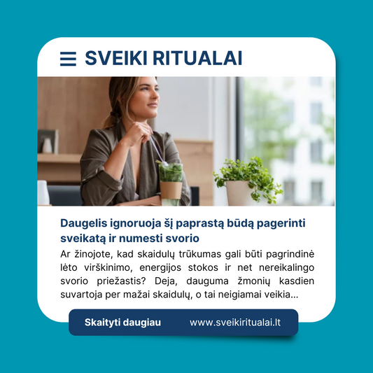 Daugelis ignoruoja šį paprastą būdą pagerinti sveikatą ir numesti svorio