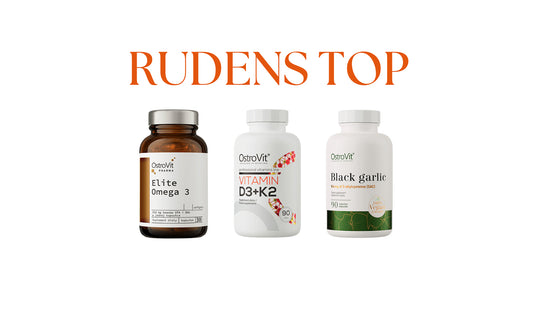 Rinkinys „Rudens TOP“ – D3+K2, Juodasis česnakas, Omega-3