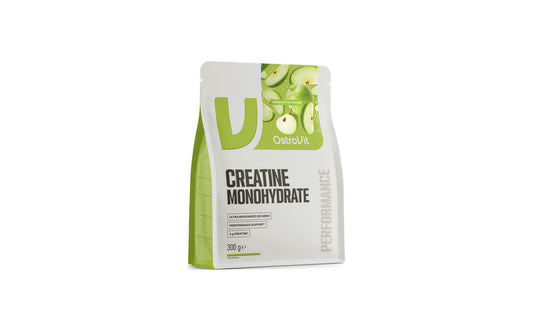 OstroVit Kreatino monohidratas 300 g žaliųjų obuolių skonio